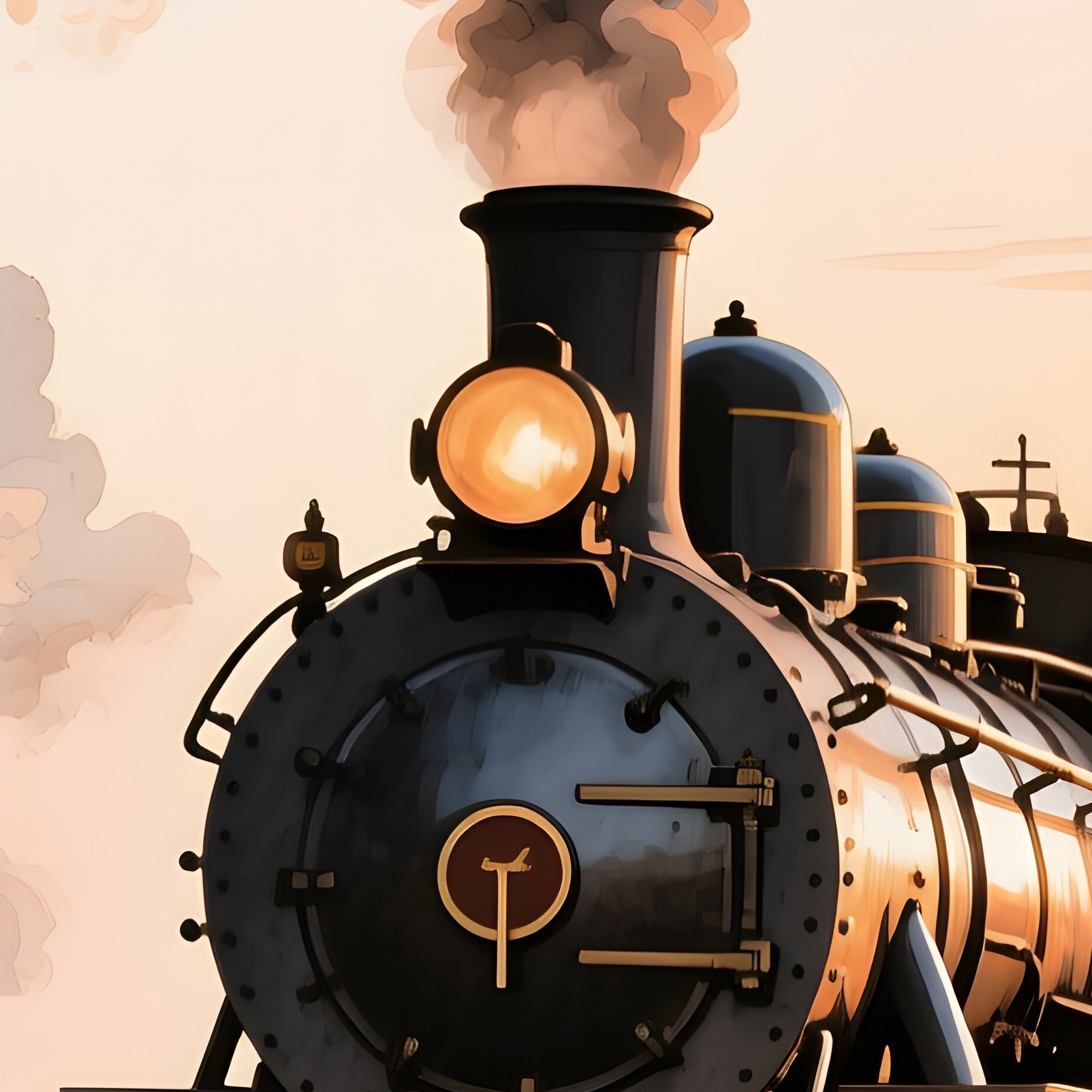 Historic Steam Locomotive Emerging From Tunnel - Full Resolution Quality Preview