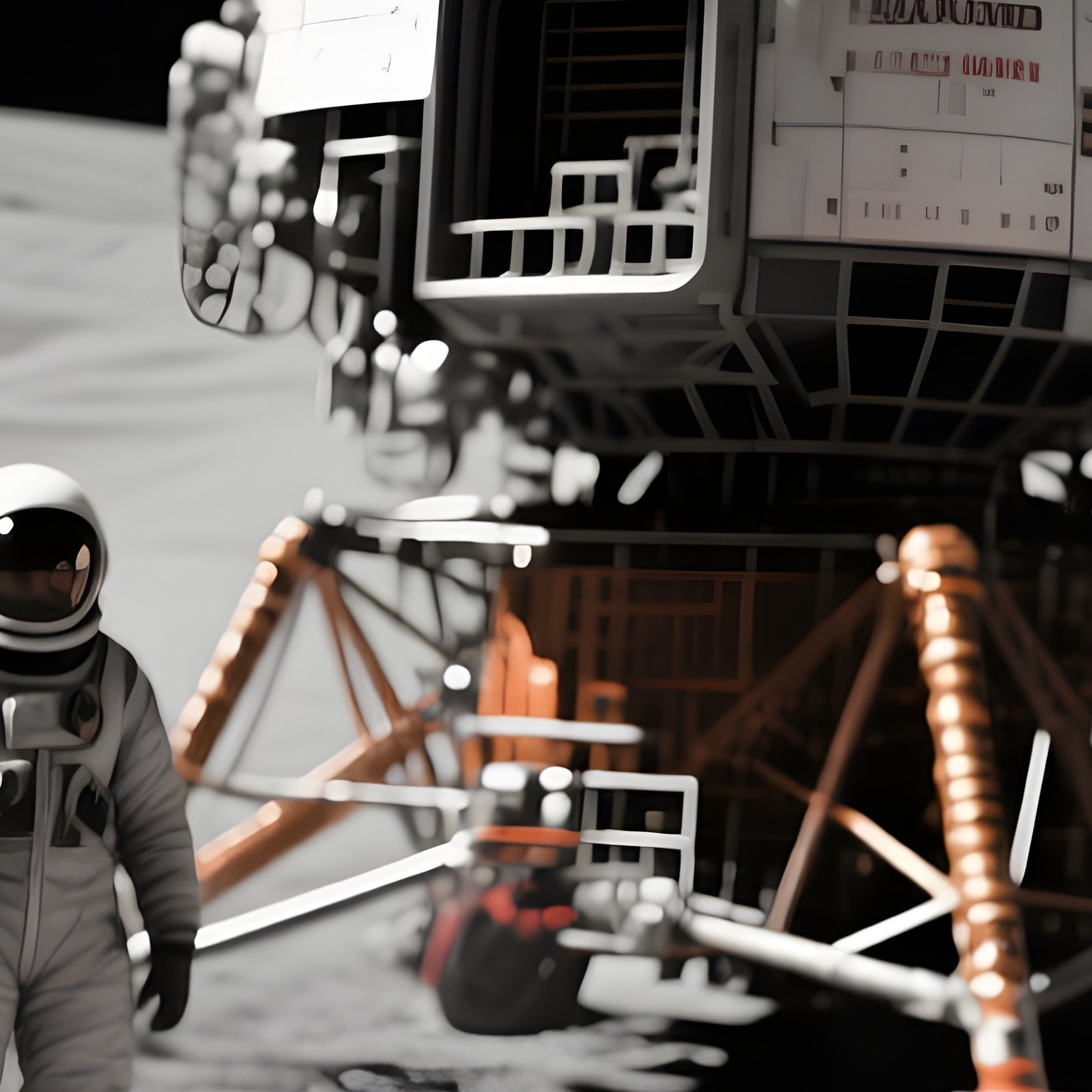 Historical Spaceship Landing On Mars - Full Resolution Quality Preview