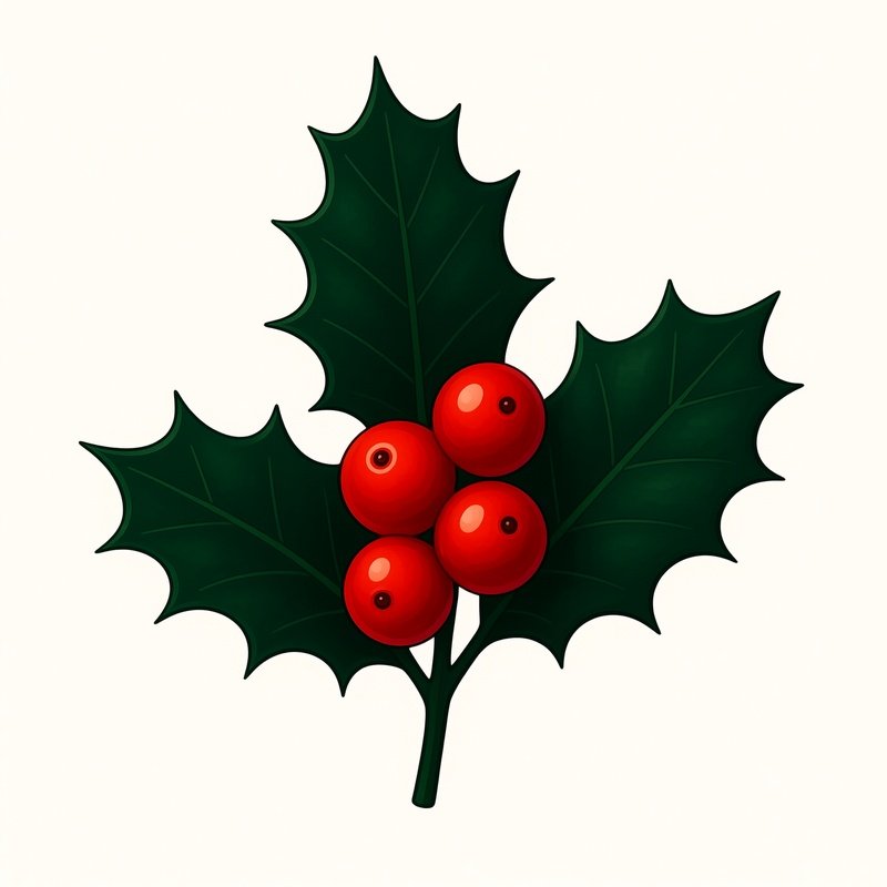 Holly Branch With Berries Holly Berries