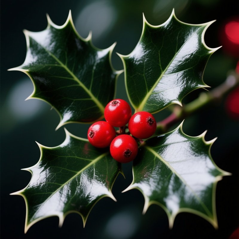 Holly Leaves And Berries Holly Berries