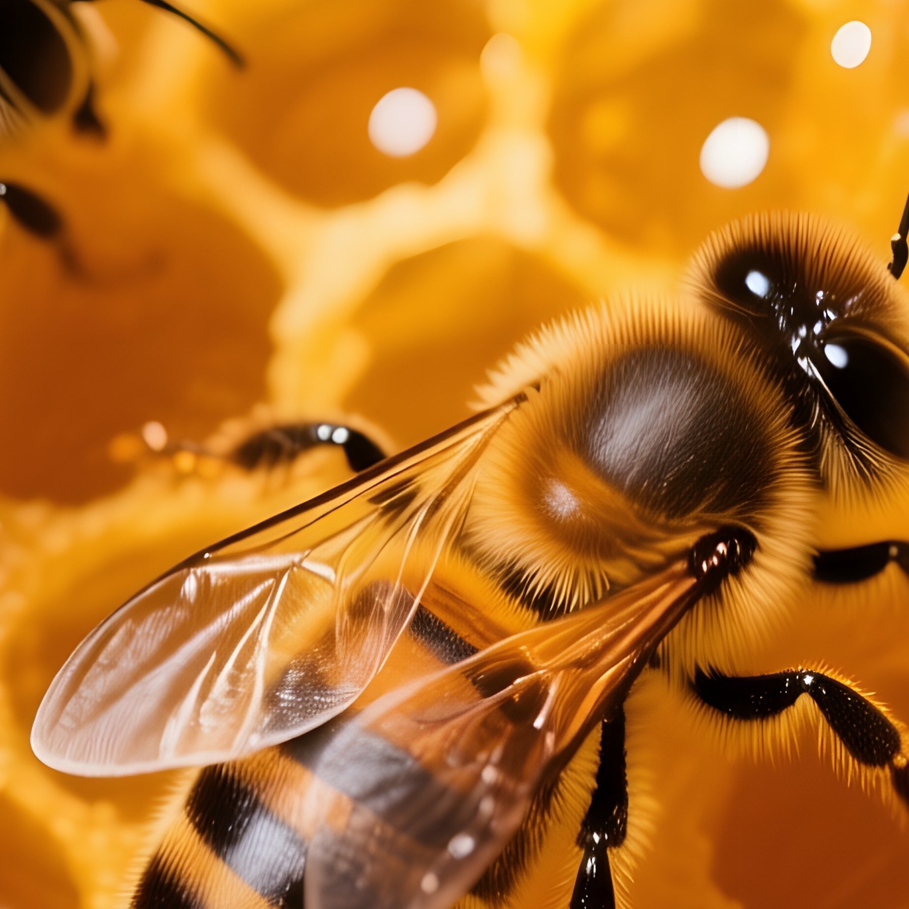 Honeybees On A Honeycomb Honeybees Honeycomb - Full Resolution Quality Preview