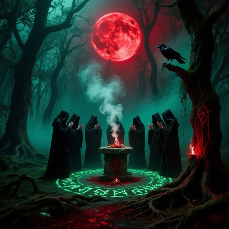 Horror Occult Mystery Ritual In The Forest