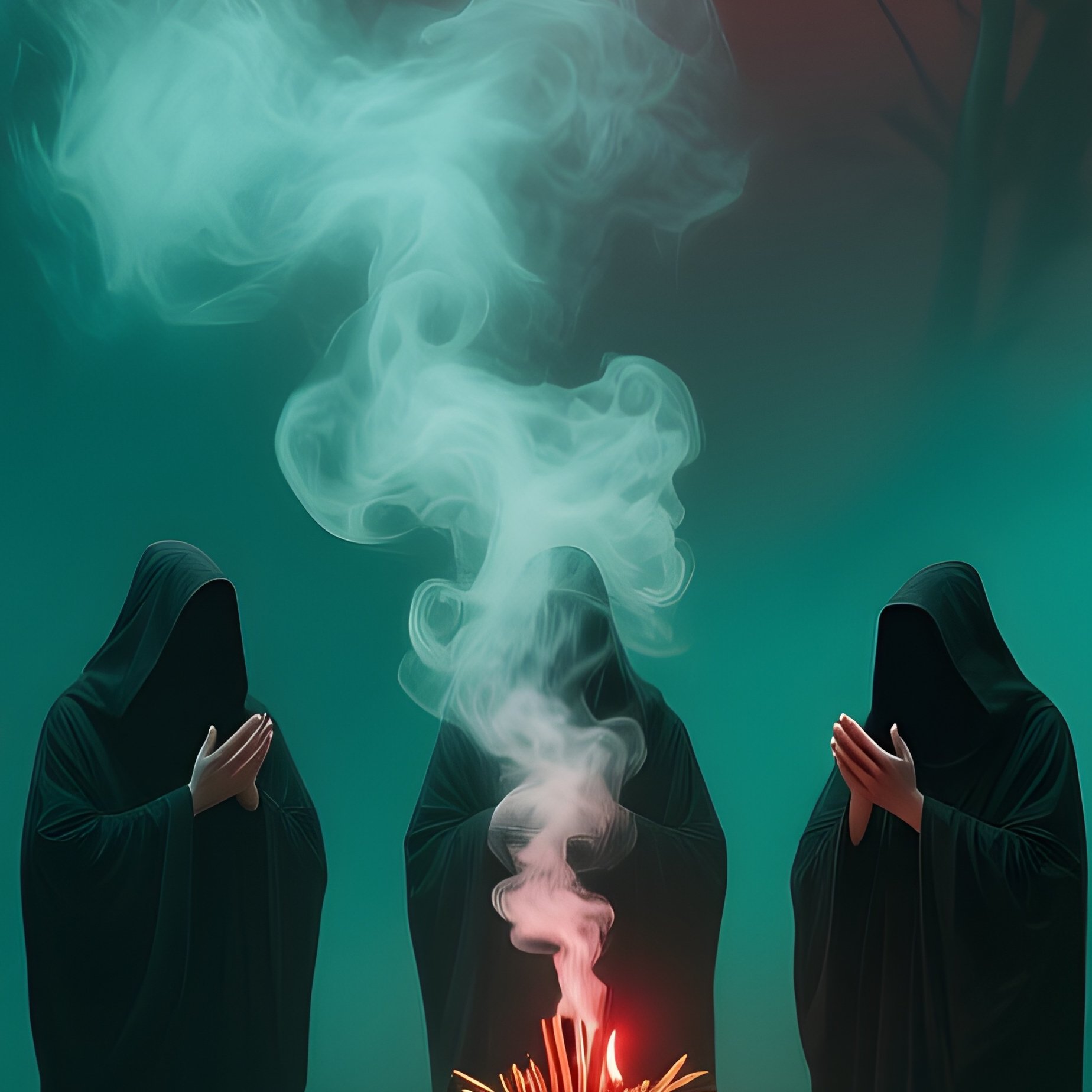 Horror Occult Mystery Ritual In The Forest - Full Resolution Quality Preview