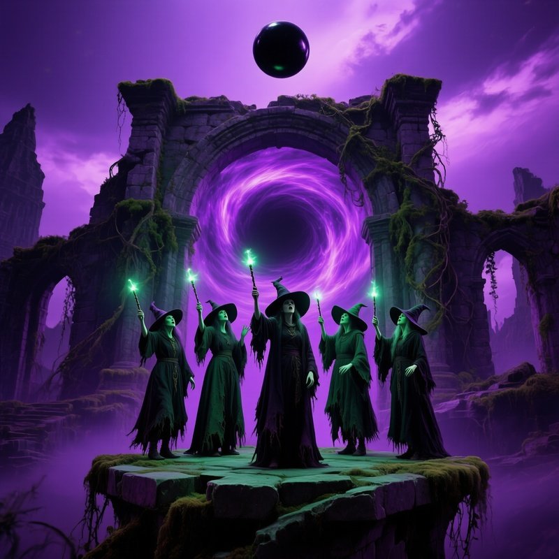 Horror Occult Mystery Witch Coven In Ruins