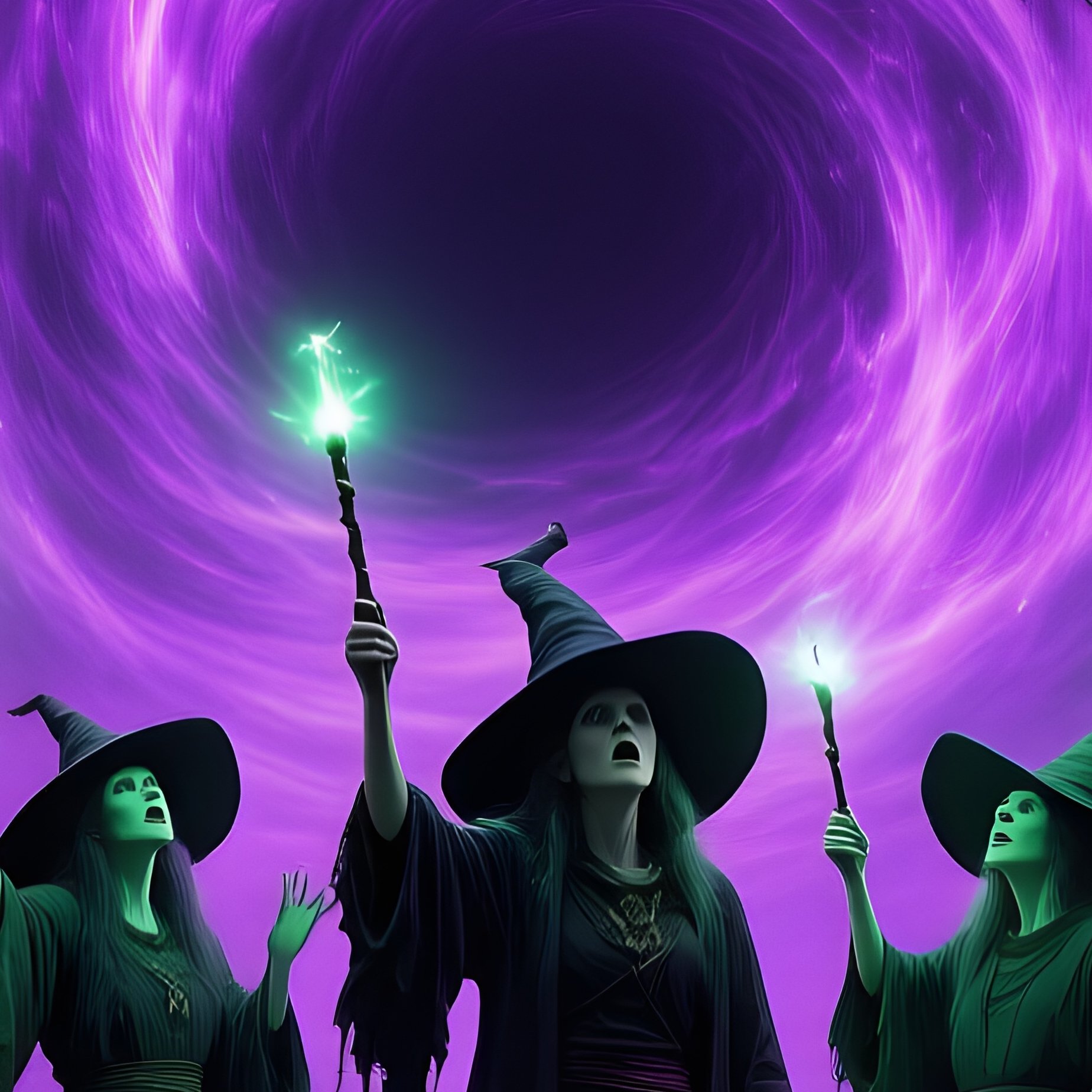 Horror Occult Mystery Witch Coven In Ruins - Full Resolution Quality Preview