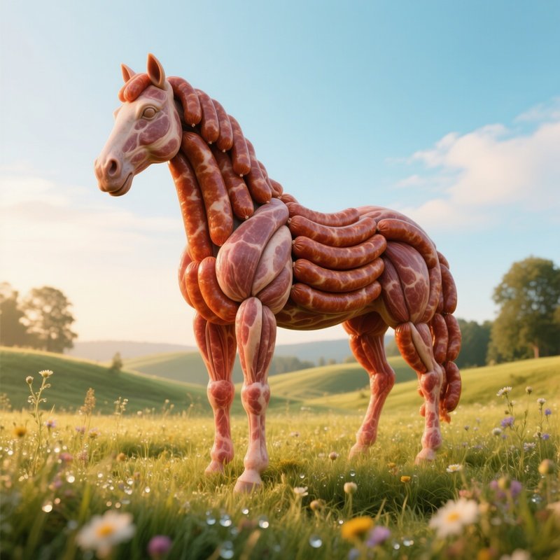 Horse Sculpture From Sausages Meadow Morning