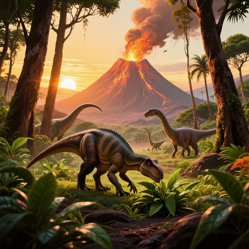 Huayangosaurus Illustration Scene