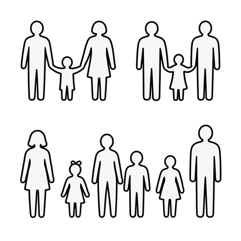 Human Silhouettes In Various Group Sizes Human Silhouette