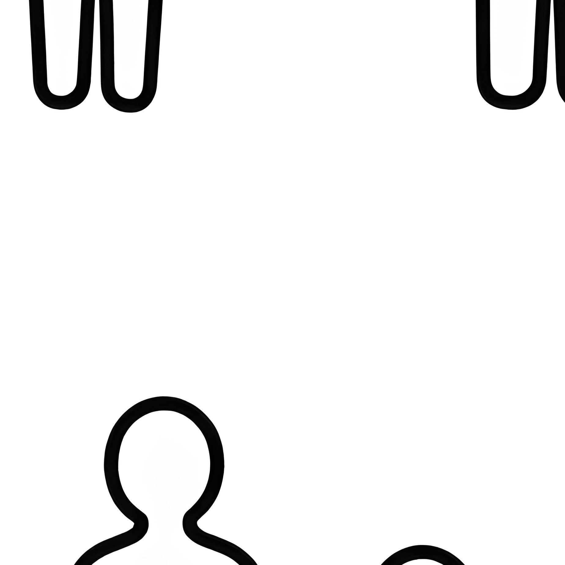 Human Silhouettes In Various Group Sizes Human Silhouette - Full Resolution Quality Preview