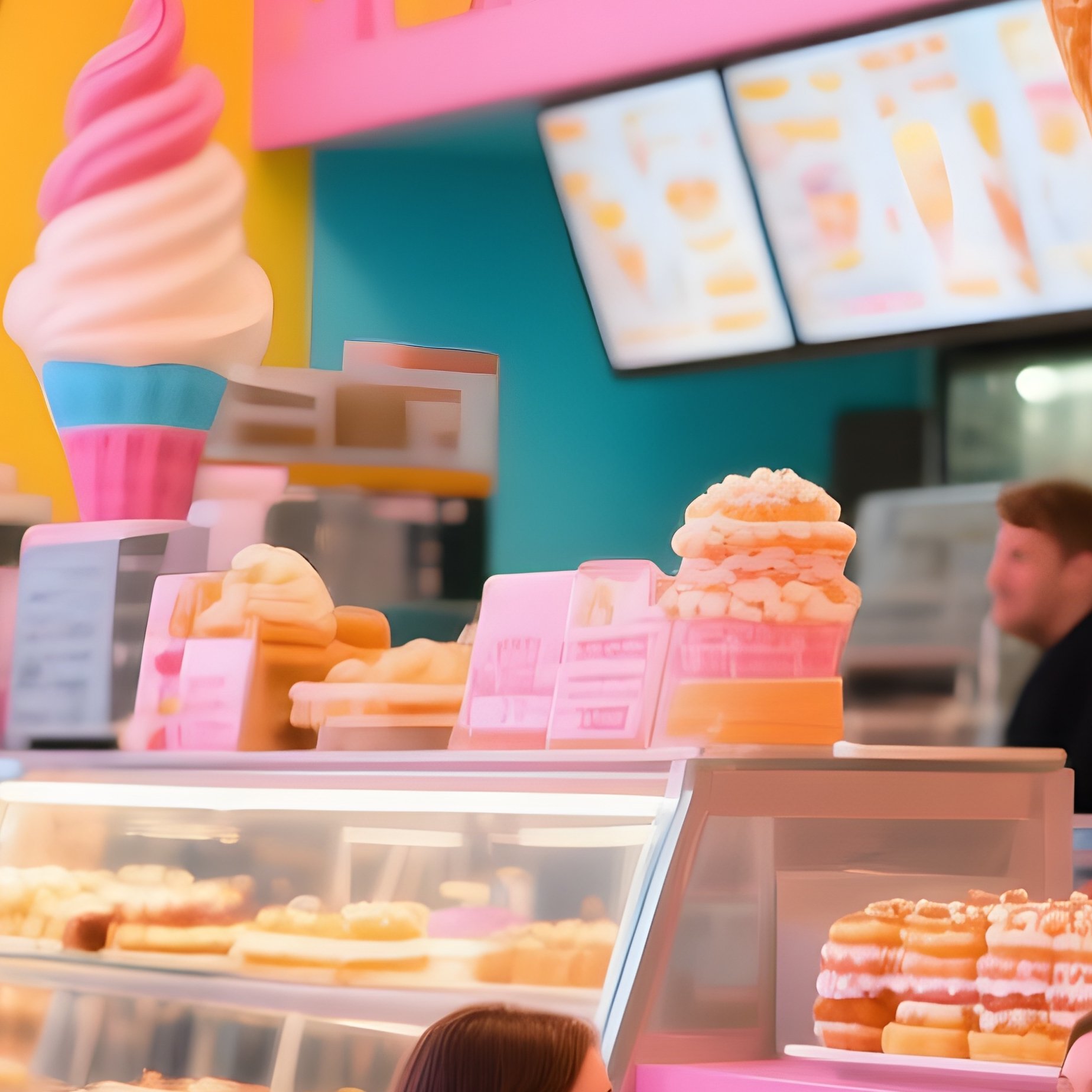 Ice Cream Parlor With Dessert Snacks - Full Resolution Quality Preview