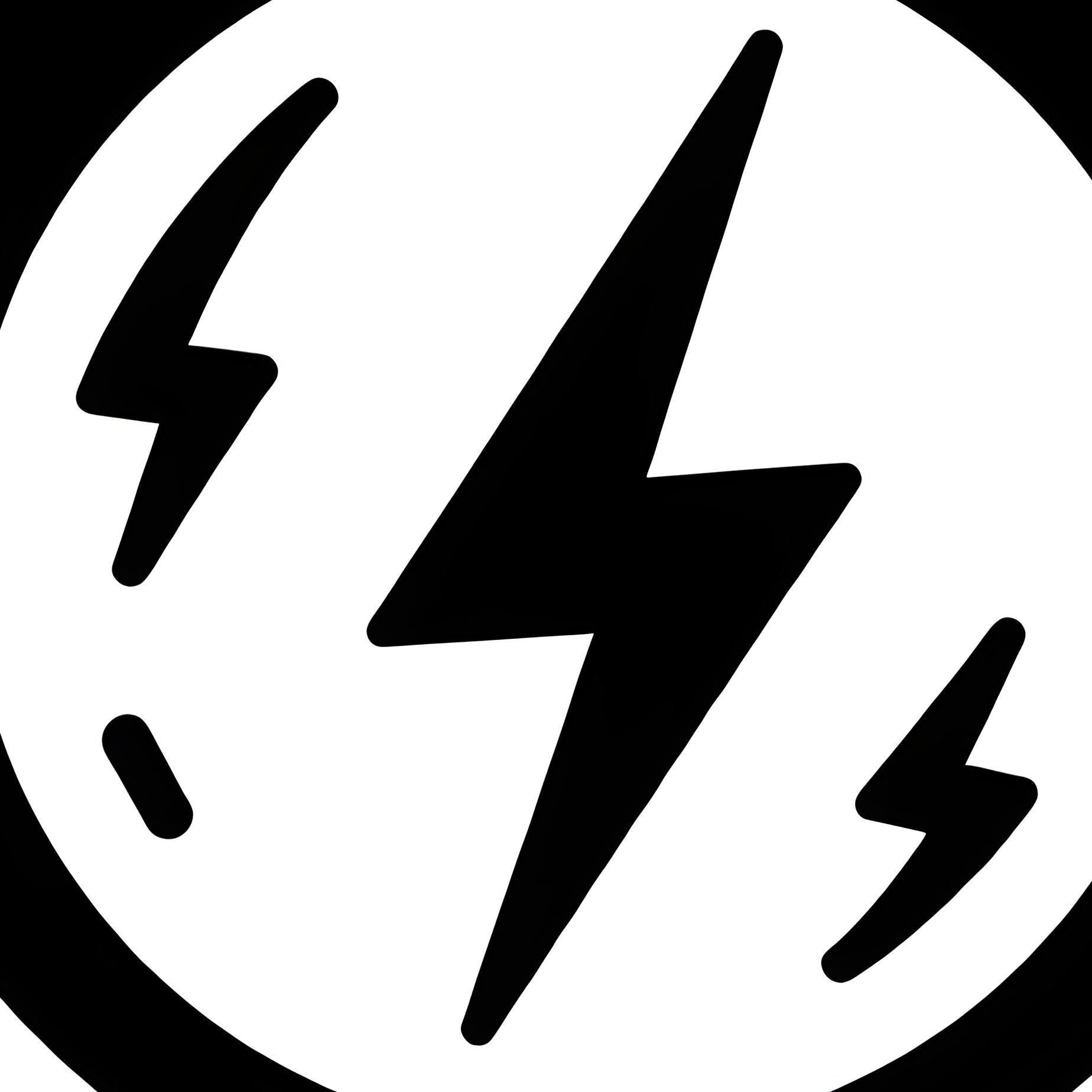 Icon Of Hands Holding A Sphere With Lightning Bolts Vector Icon - Full Resolution Quality Preview