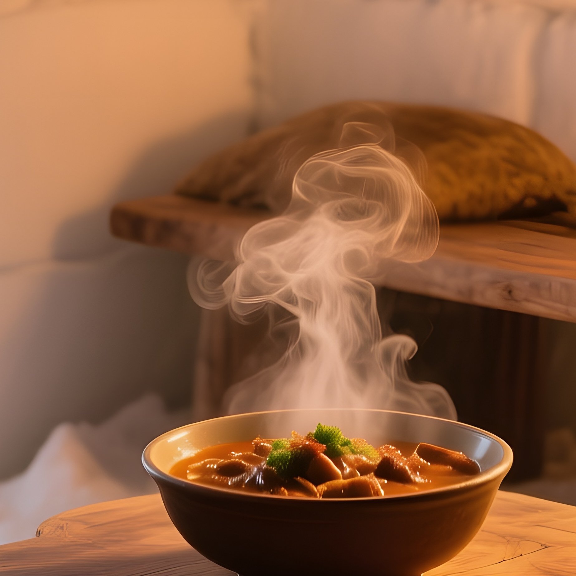 Igloo Interior With Reindeer Stew - Full Resolution Quality Preview