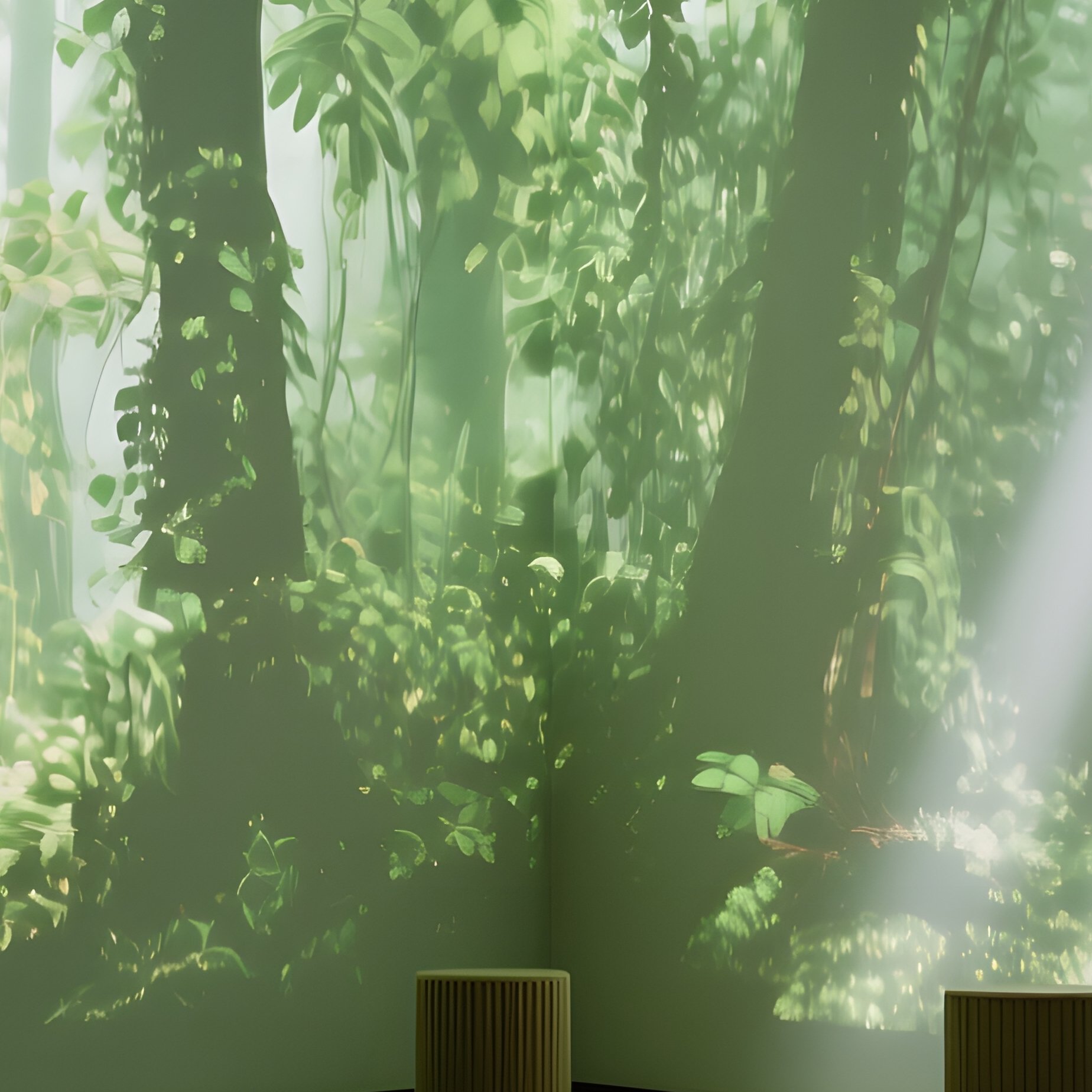 Immersive Digital Art Installation Resembling A Forest Digital - Full Resolution Quality Preview