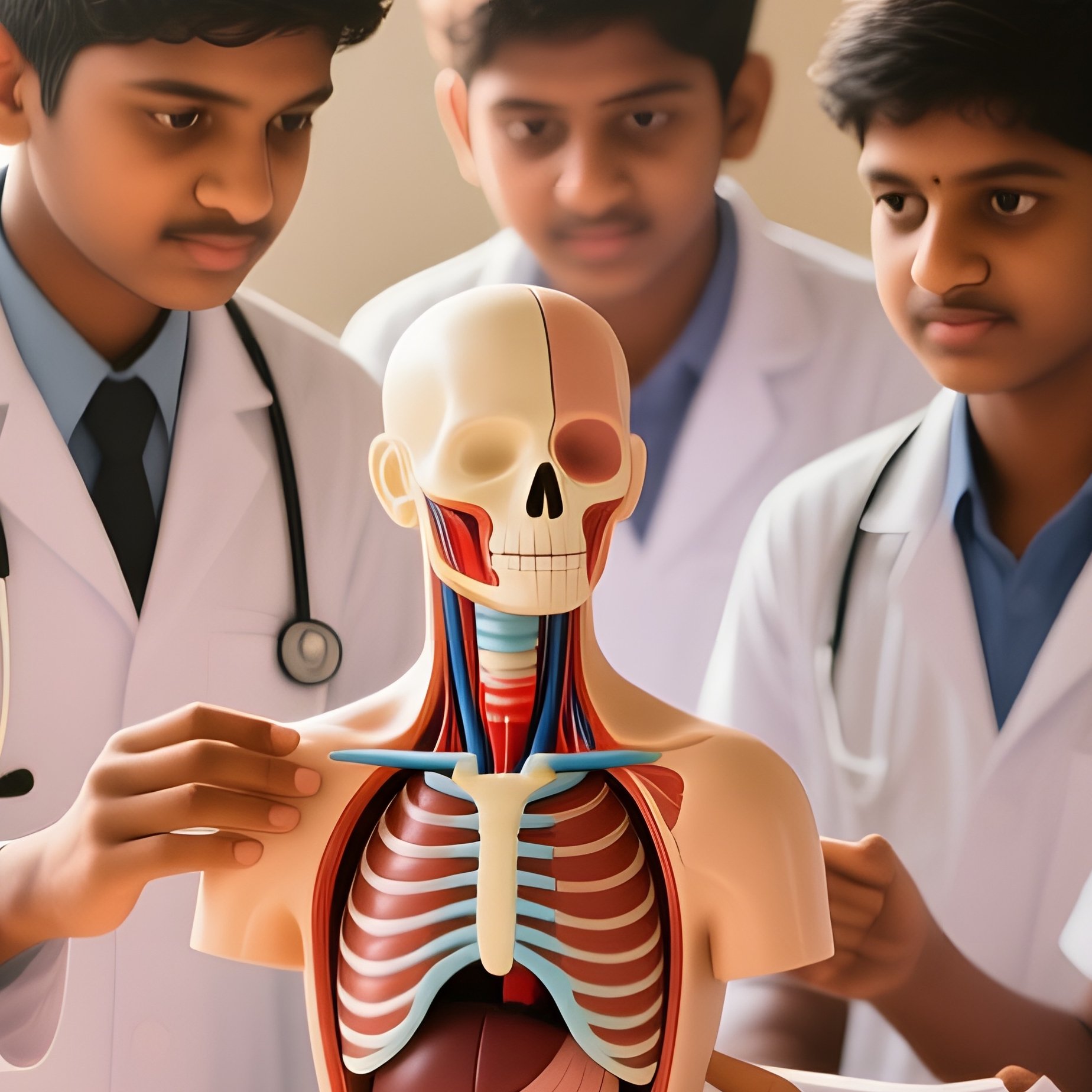 Indian Medical Students Anatomy Class Chennai - Full Resolution Quality Preview