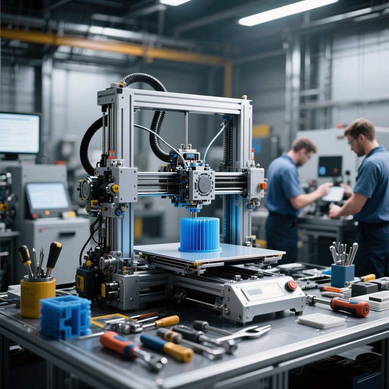 Industrial 3D Printer Scene