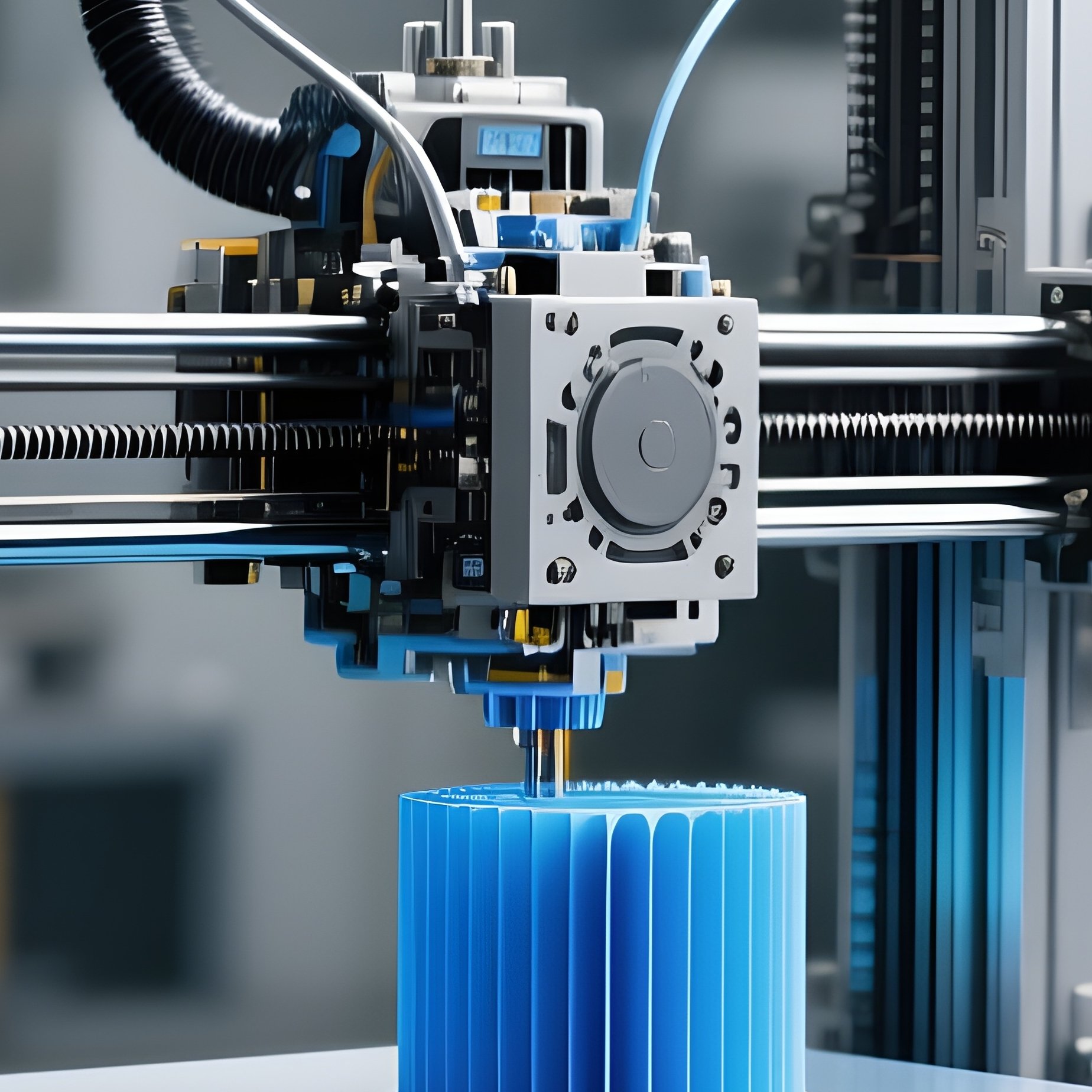 Industrial 3D Printer Scene - Full Resolution Quality Preview