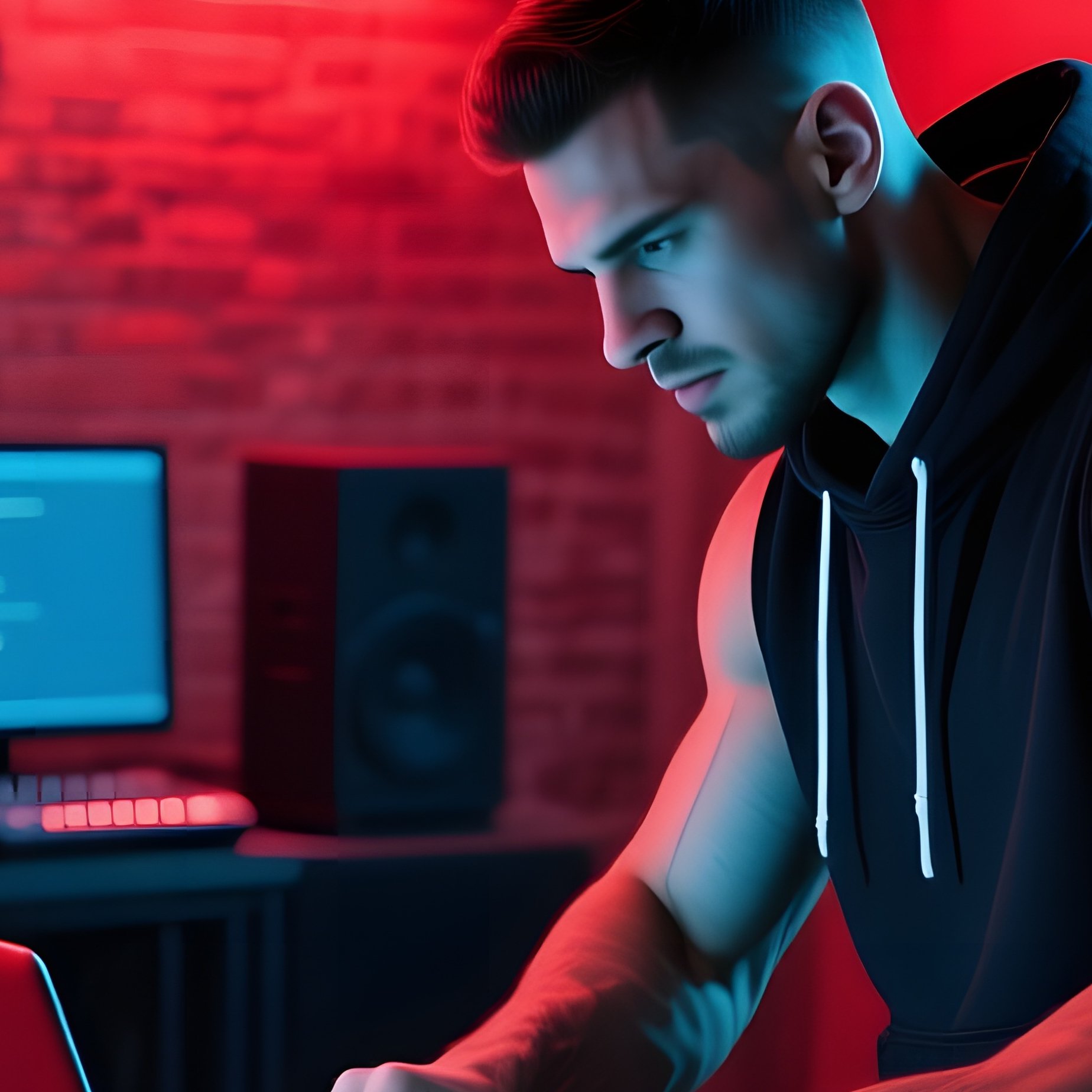 Industrial Chic Basement Studio Dj Coder - Full Resolution Quality Preview