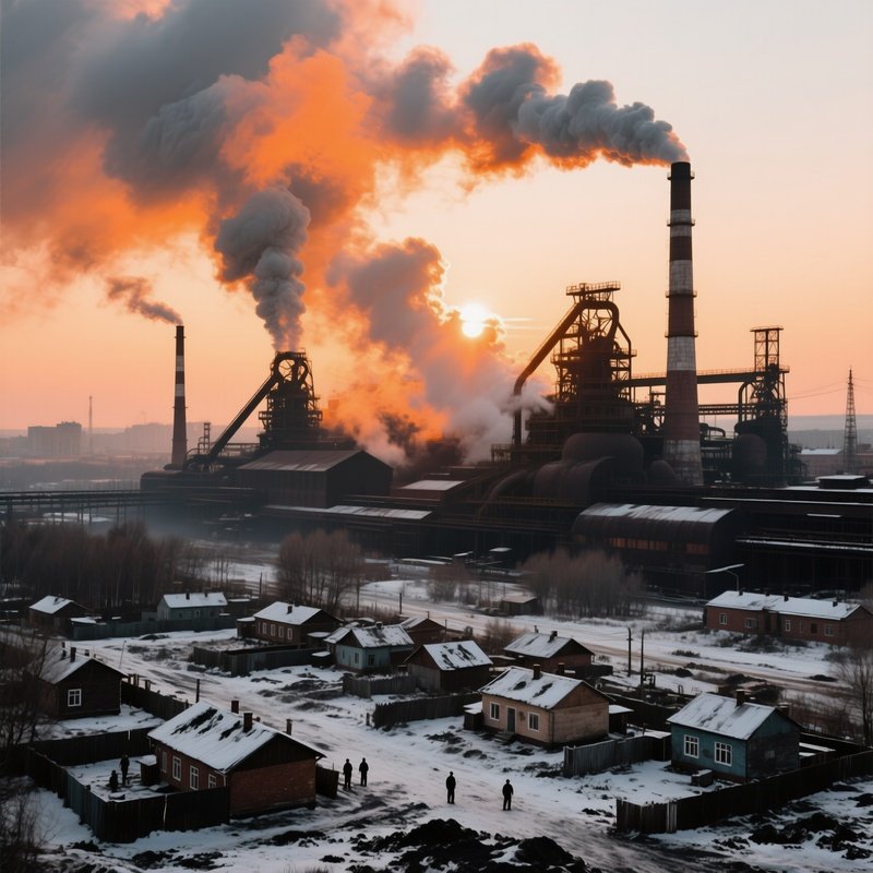 Industrial Cityscape 1983 Magnitogorsk