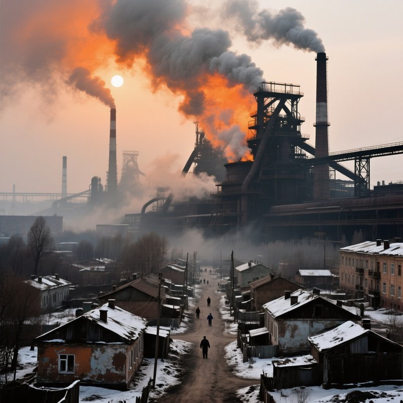 Industrial Cityscape 1983 Magnitogorsk