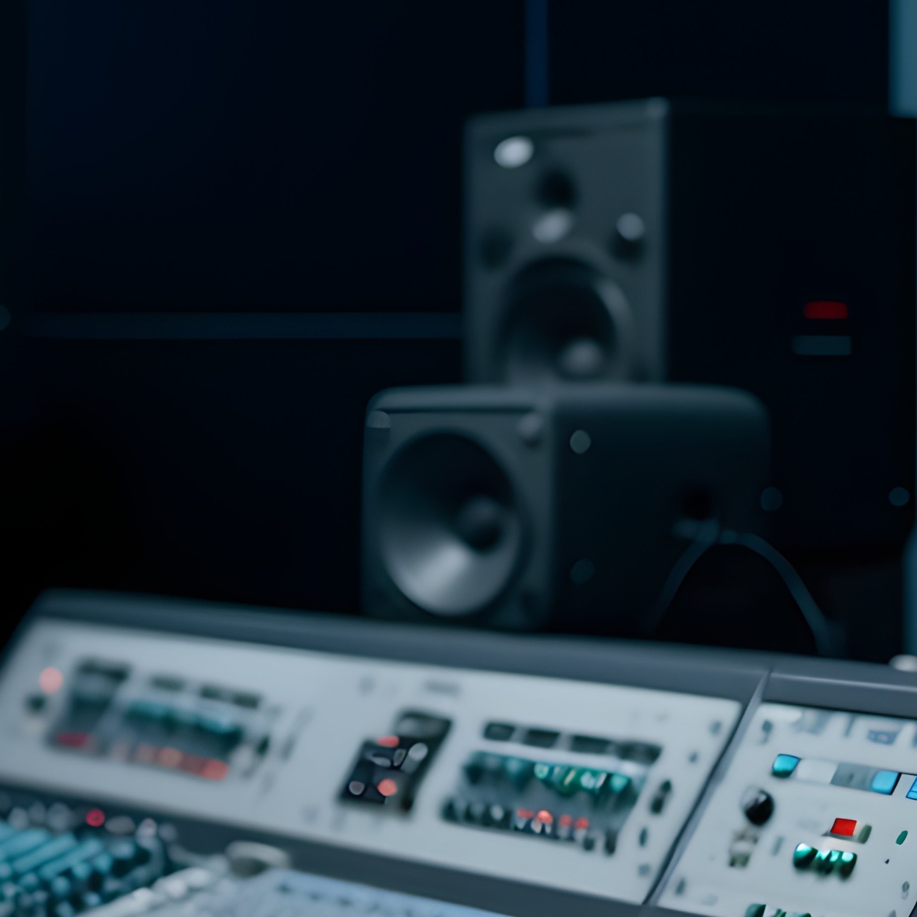 Industrial Control Panels In Audio Studio - Full Resolution Quality Preview