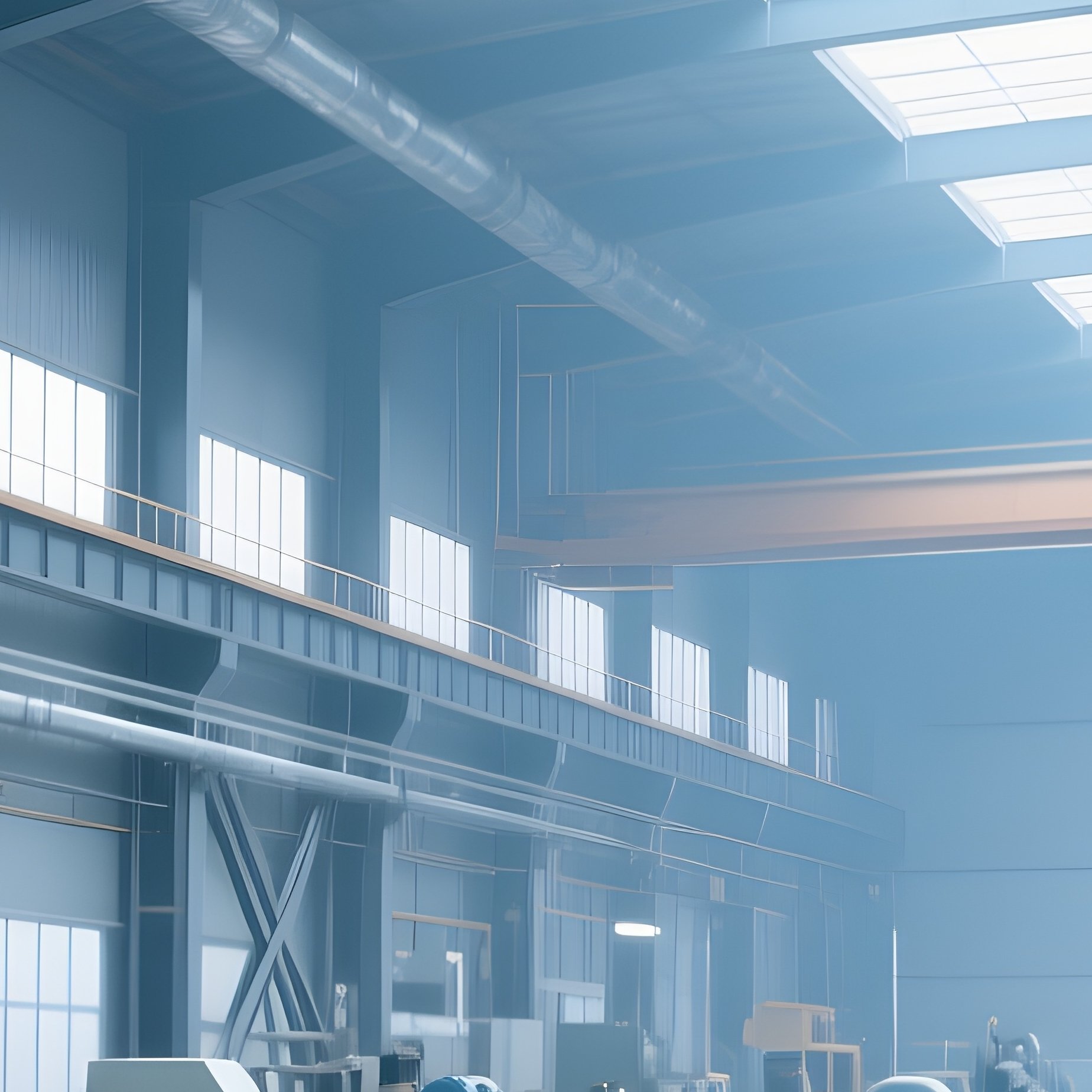Industrial Hall Skylights - Full Resolution Quality Preview
