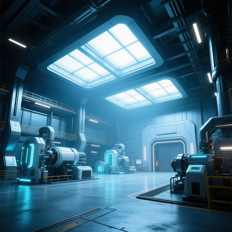 Industrial Hall Skylights Imaginary