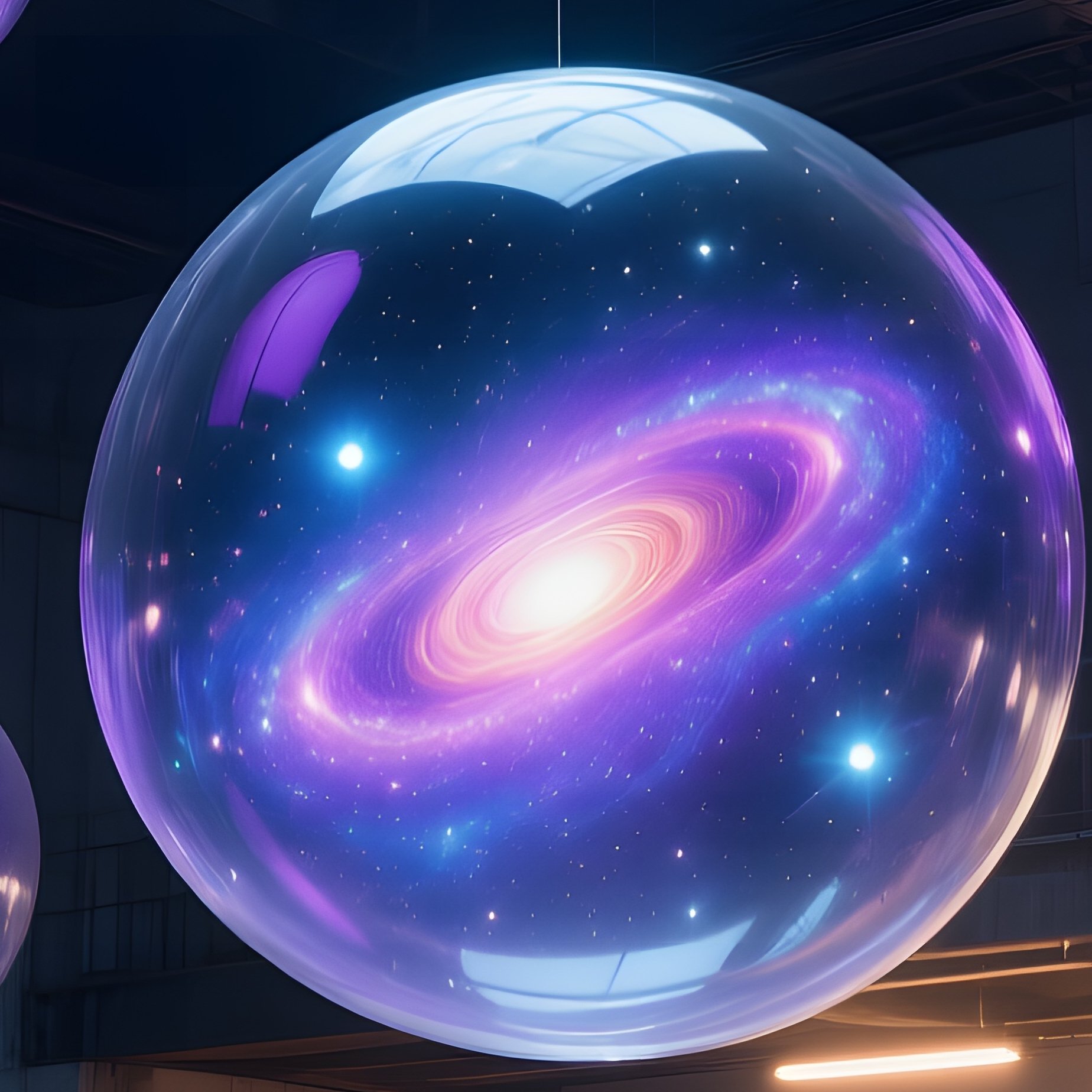 Industrial Loft Art Studio Galaxy Bubbles - Full Resolution Quality Preview
