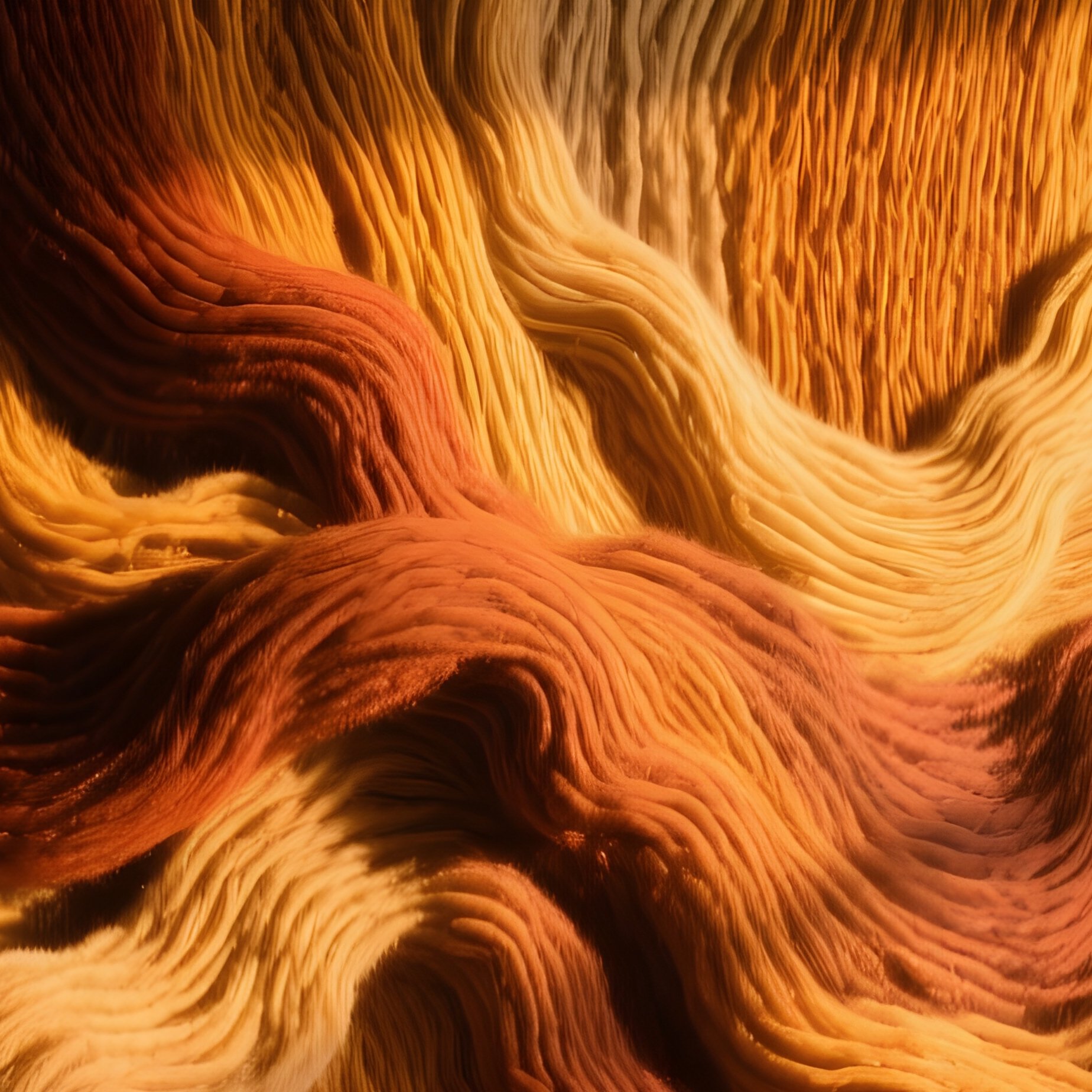 Industrial Loft Studio Golden Hour Wool Painting - Full Resolution Quality Preview