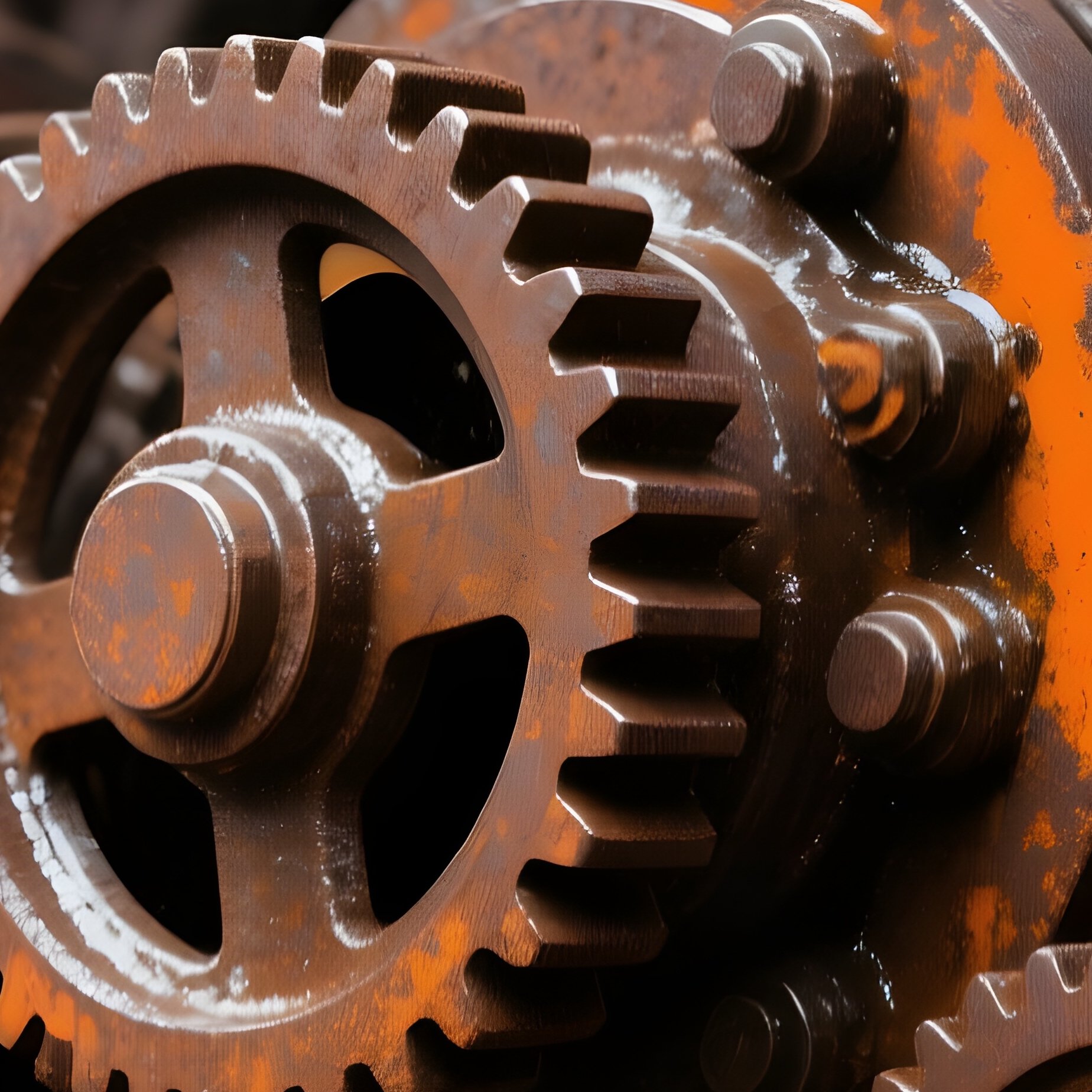 Industrial Machinery With Textured Metal Surfaces - Full Resolution Quality Preview