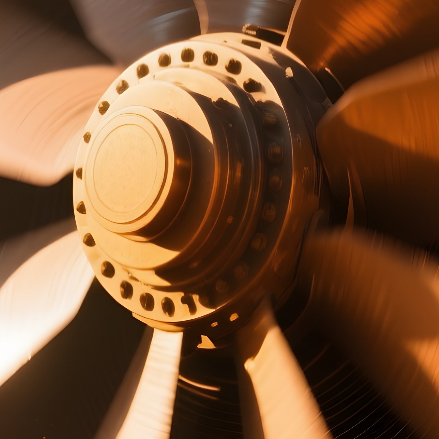 Industrial Ventilation Fan Backlit By Sunlight Dust - Full Resolution Quality Preview