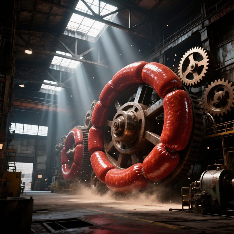Industrial Warehouse With Sausage Gear System
