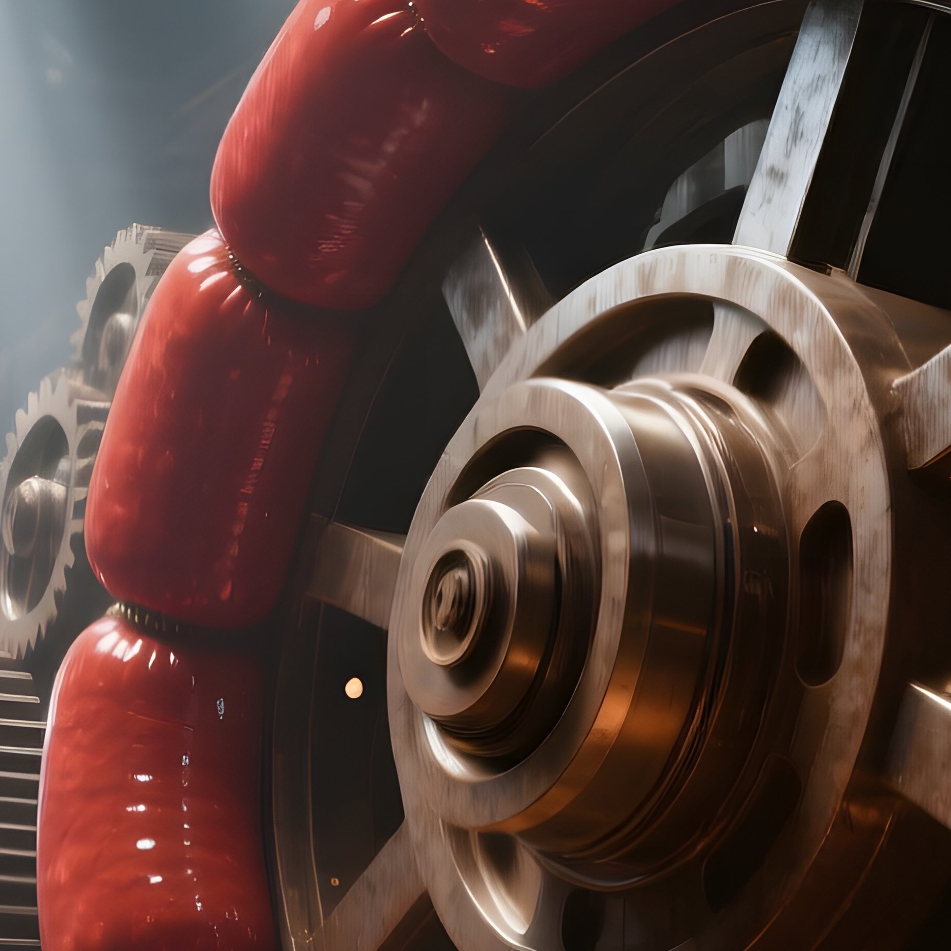 Industrial Warehouse With Sausage Gear System - Full Resolution Quality Preview