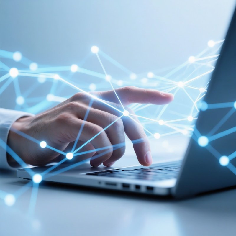 Interaction Between A Human Hand And A Laptop Screen Technology