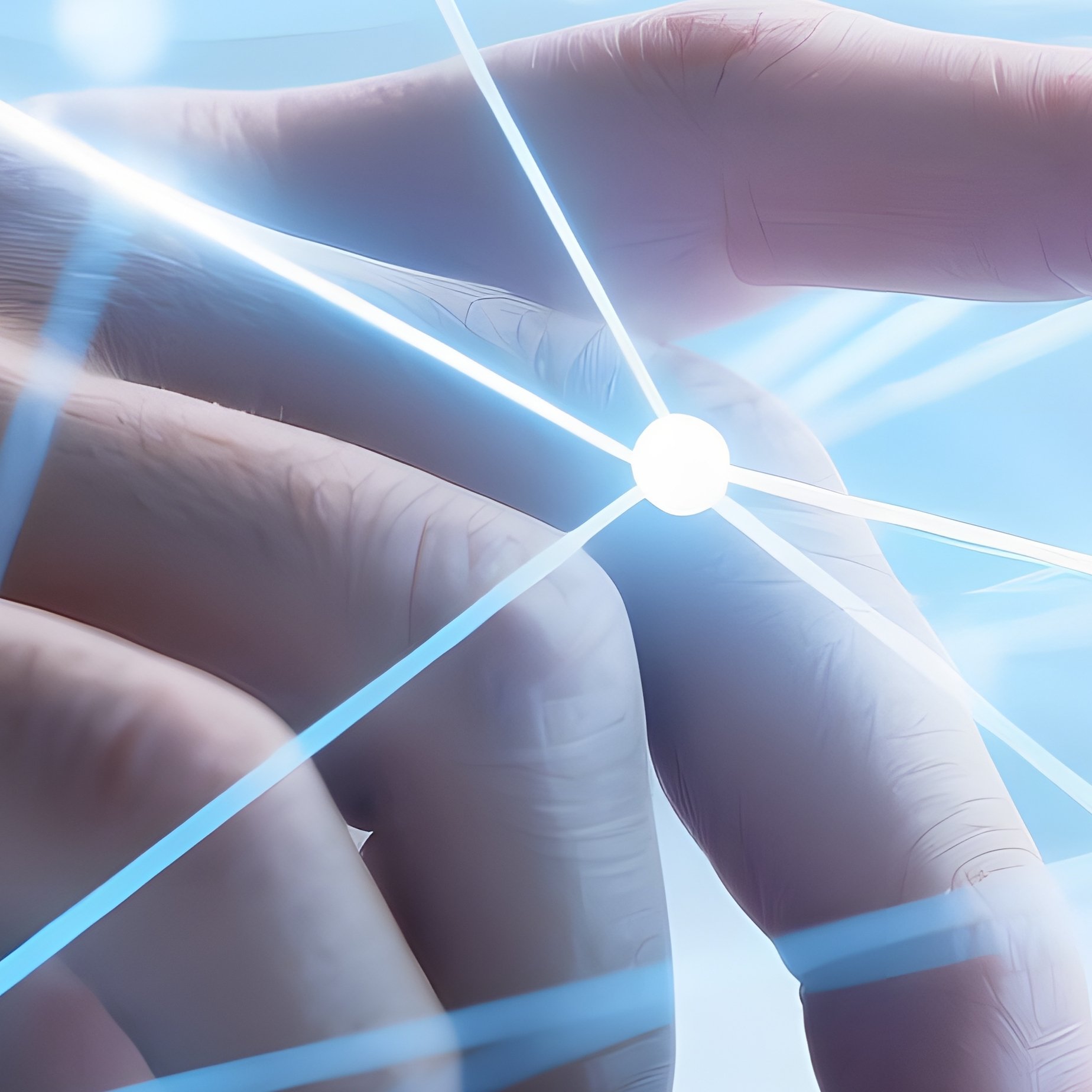 Interaction Between A Human Hand And A Laptop Screen Technology - Full Resolution Quality Preview