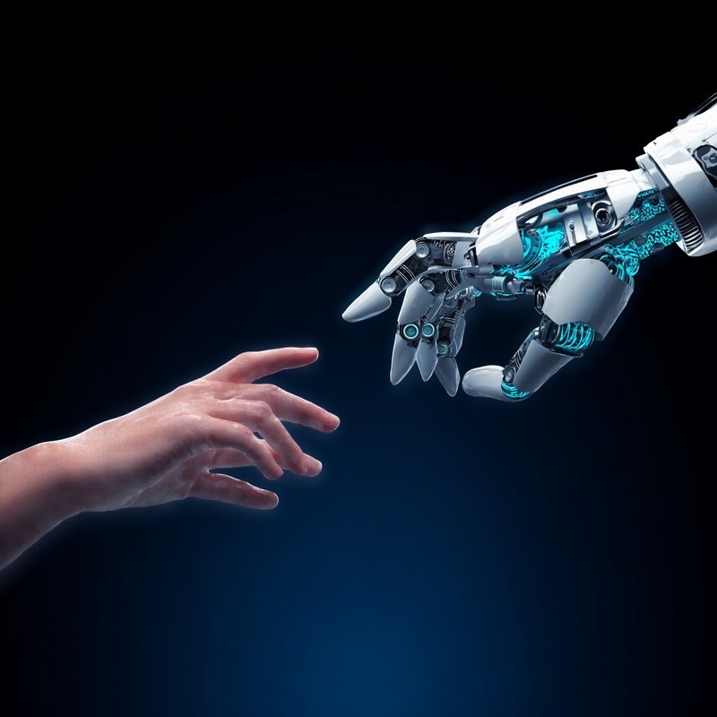 Interaction Between A Human Hand And A Robotic Arm Technology