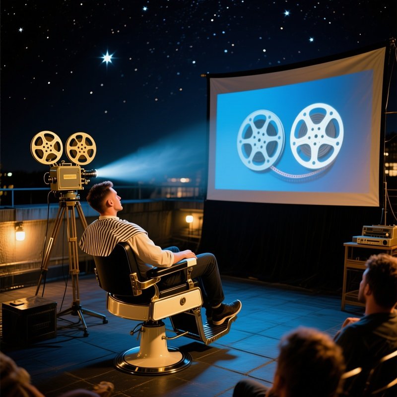 Intimate Rooftop Cinema Under Stars