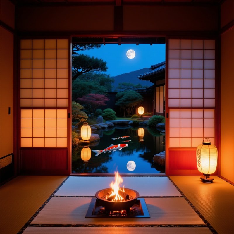 Intimate Ryokan Moonlit Garden