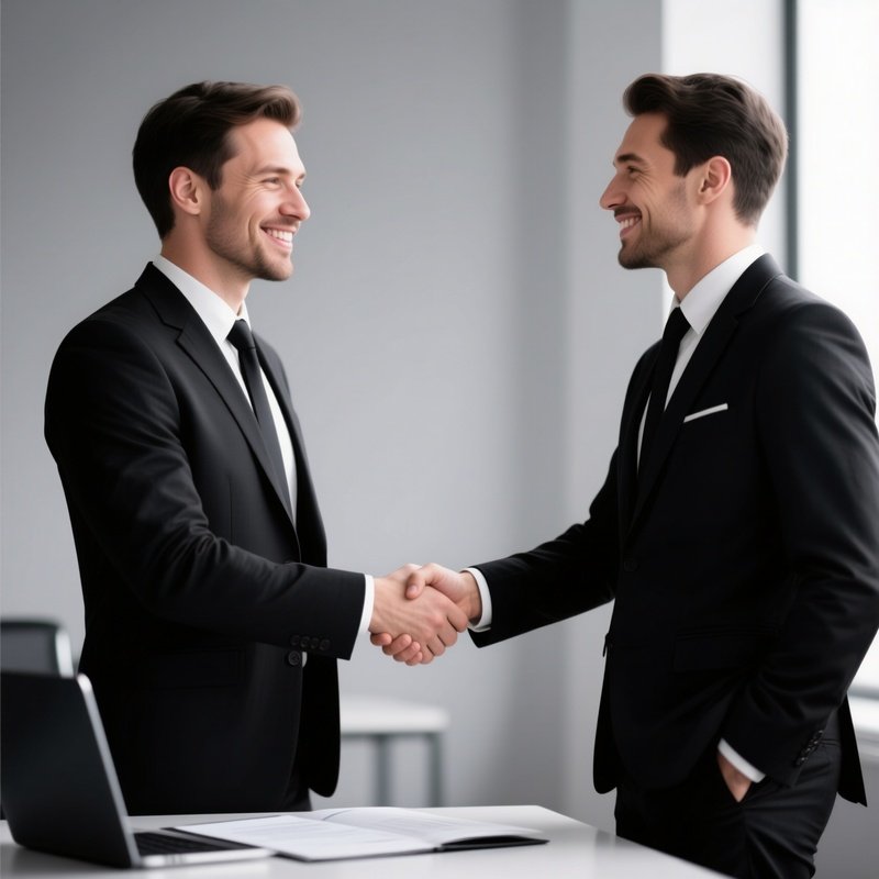 Investors Shaking Hands Business Meeting