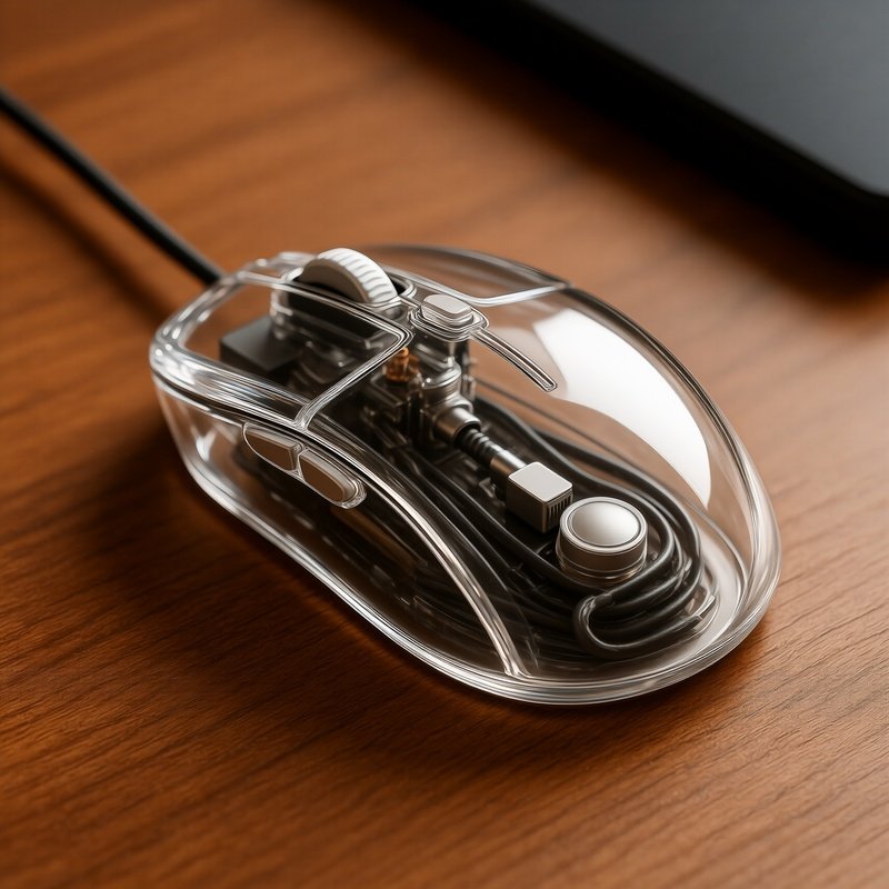 Invisible Mouse Clear Glass Mouse