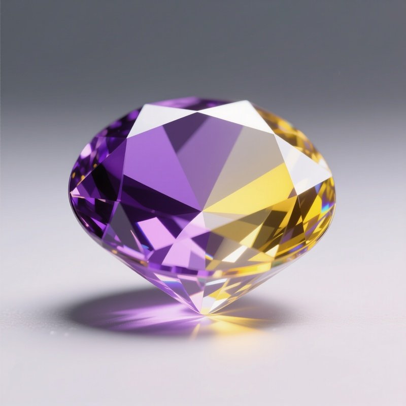 Iolite Stone Showing Birefringence Effect