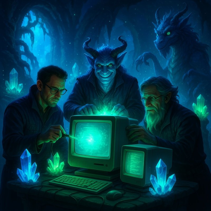 It Support Team Fixing Computers Fantasy