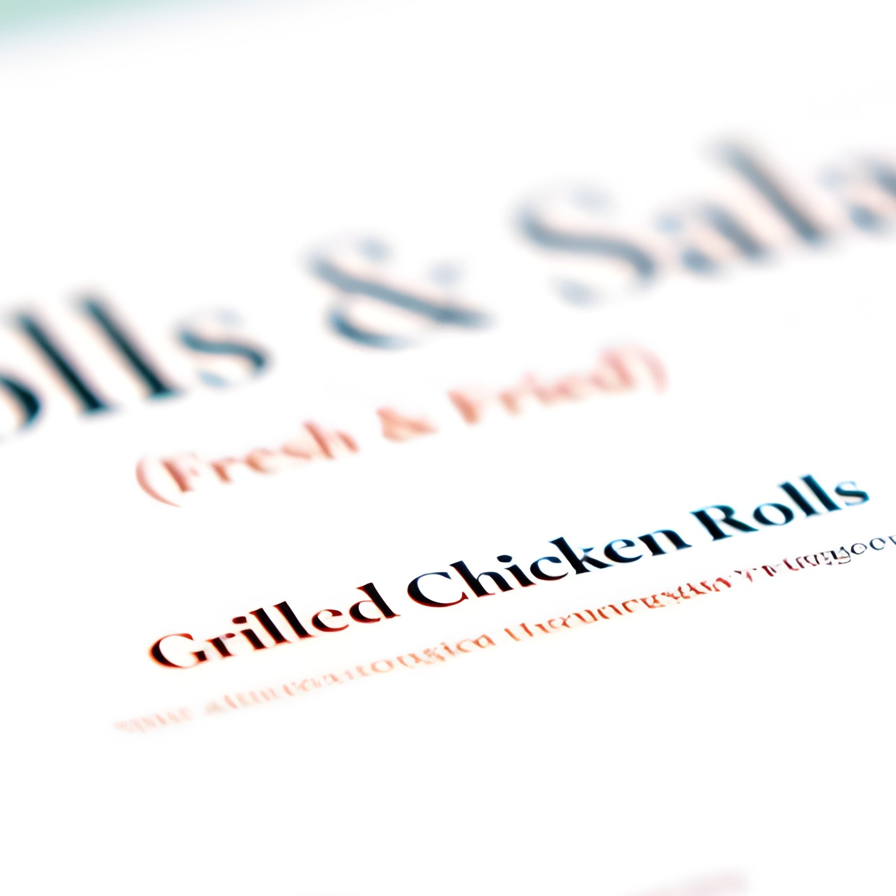 Iv Rolls Salads Fresh Fried Restaurant Menu - Full Resolution Quality Preview