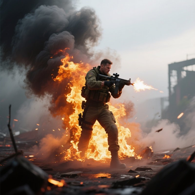 🔥 Ix. Atmospheric & Action (Feuer & Rauch)