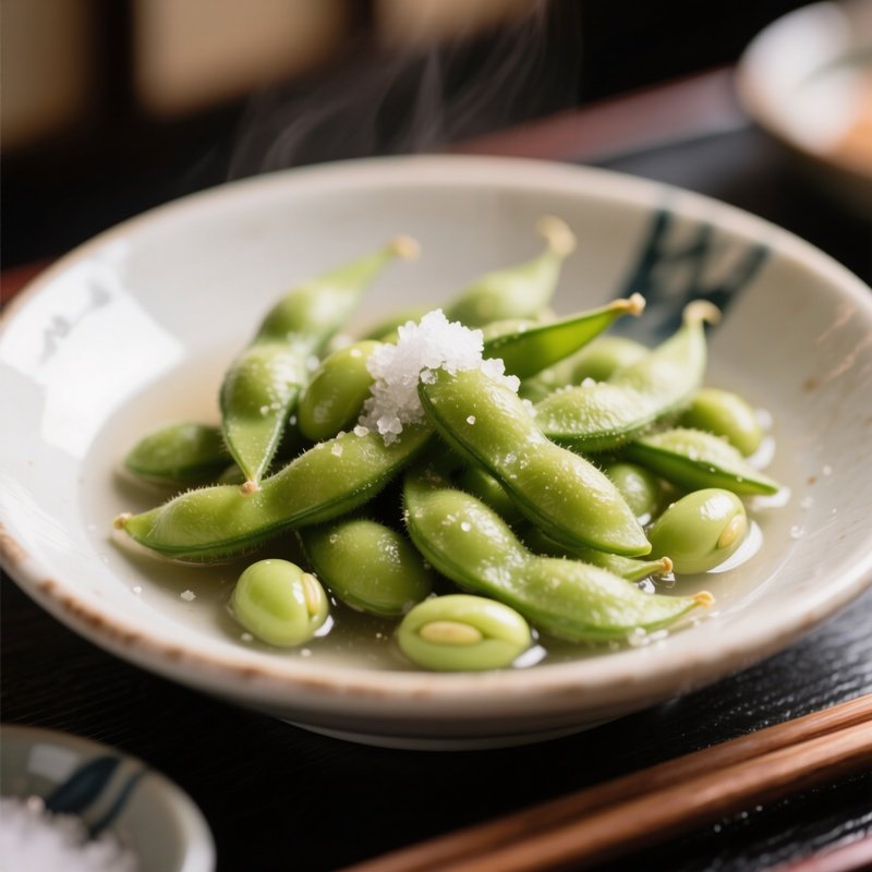 Izakaya Style Edamame Boiled Soybeans Seasoned With Salt