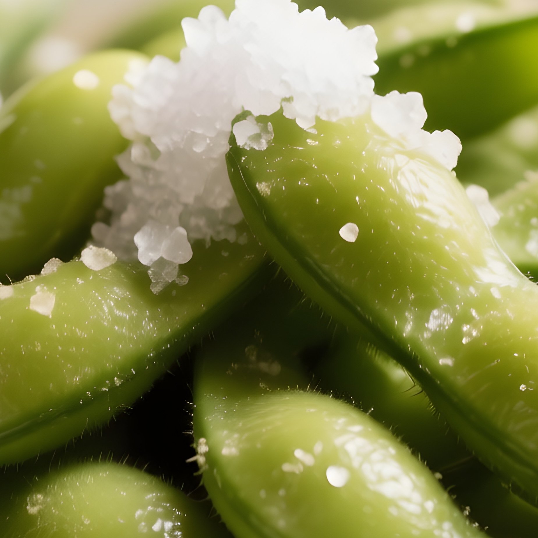 Izakaya Style Edamame Boiled Soybeans Seasoned With Salt - Full Resolution Quality Preview