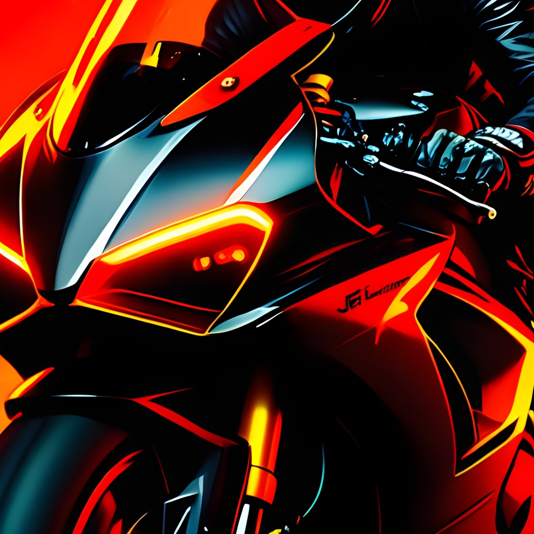 Jet Ember Racing Through Molten Tunnels - Full Resolution Quality Preview