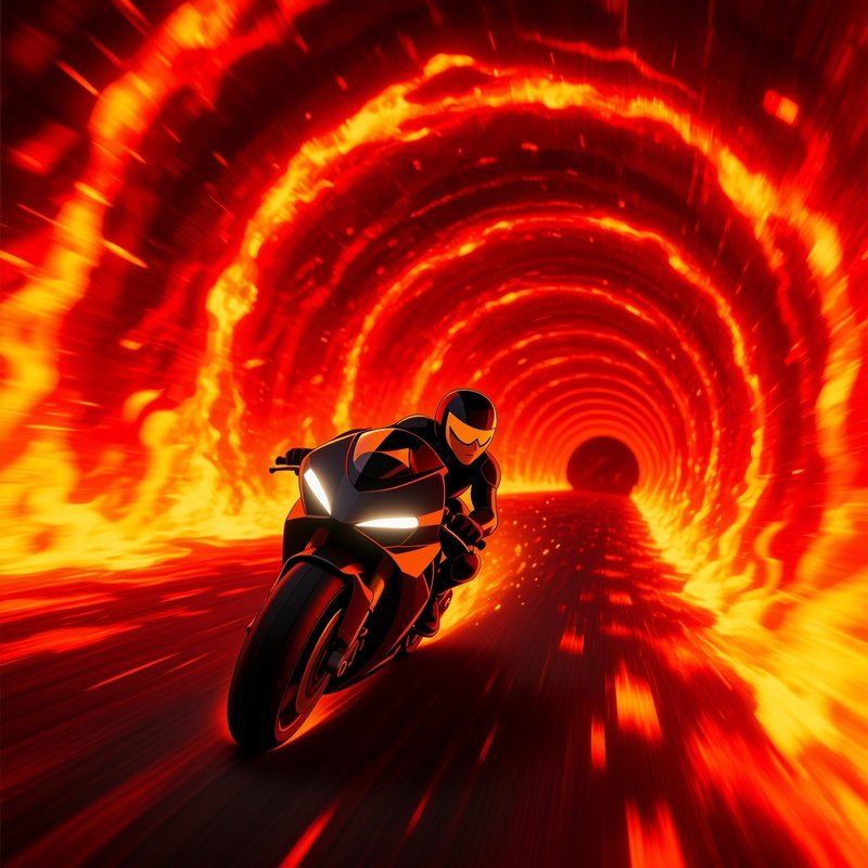 Jet Ember Racing Through Molten Tunnels 3