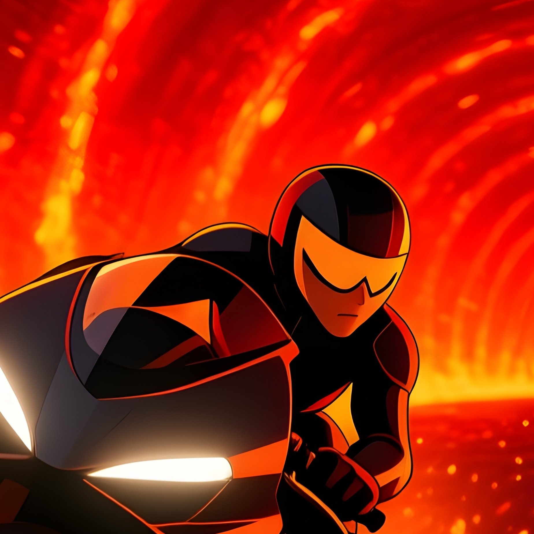 Jet Ember Racing Through Molten Tunnels 3 - Full Resolution Quality Preview