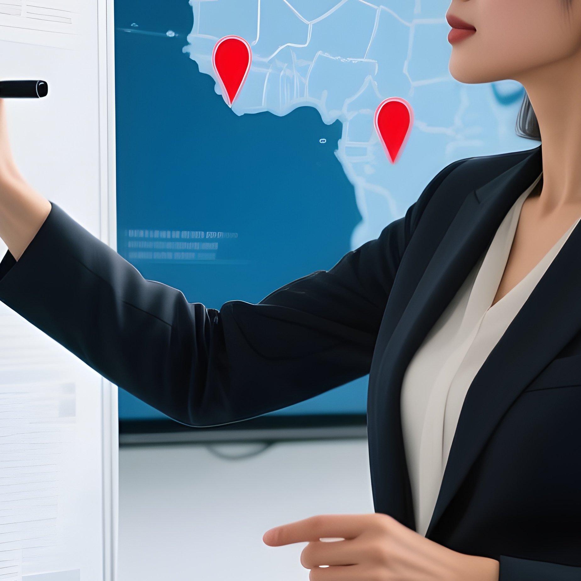 Journalist Writing News Analysis On Whiteboard - Full Resolution Quality Preview