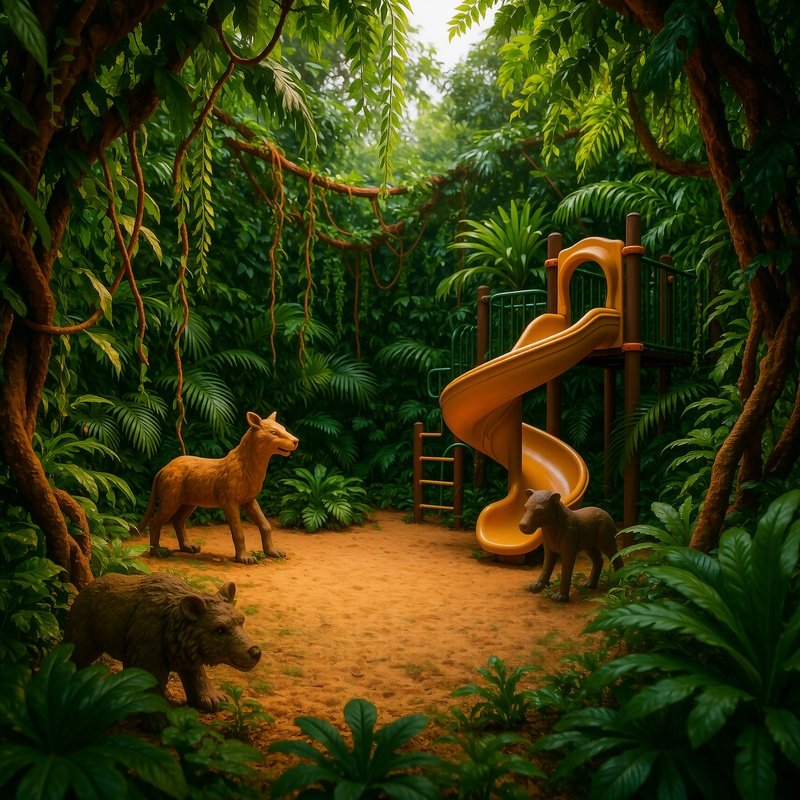 Jungle Play Zone Photorealistic Image
